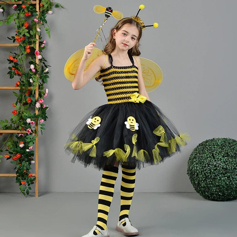 Girls Bumblebee Costume - Momorii Girls Bumblebee Costume - Momorii