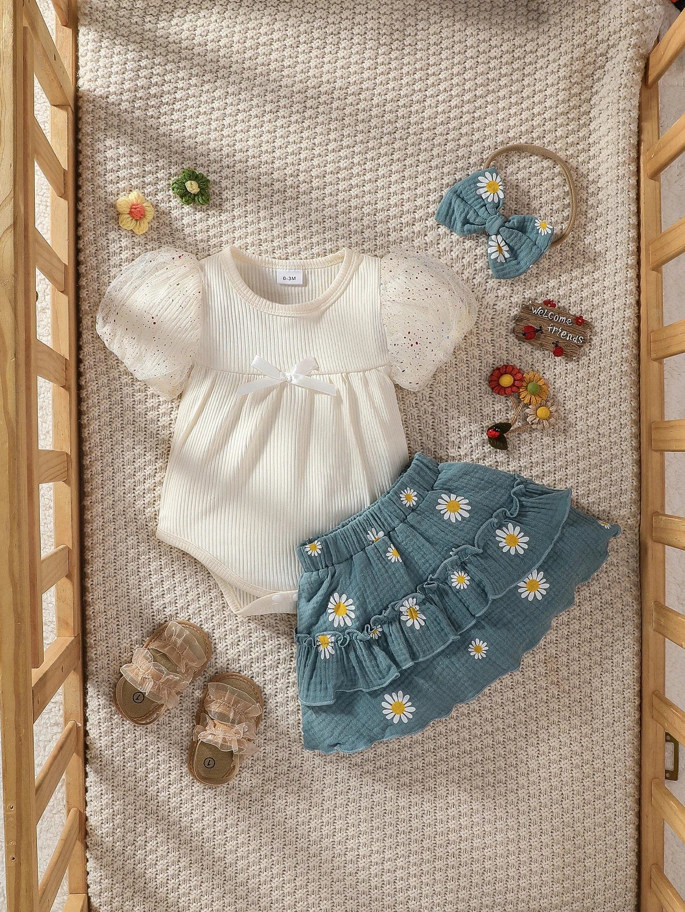 Girls Daisy Floral Outfit