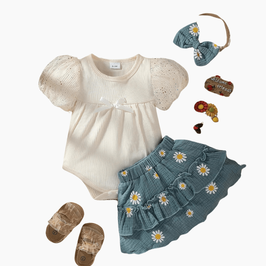 Girls Daisy Floral Outfit