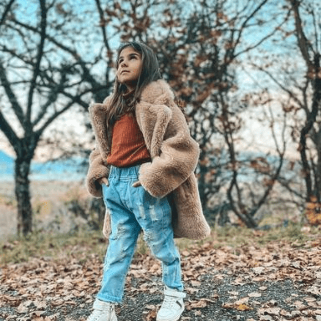 Girl's Clothing Girls Faux Fur Coat