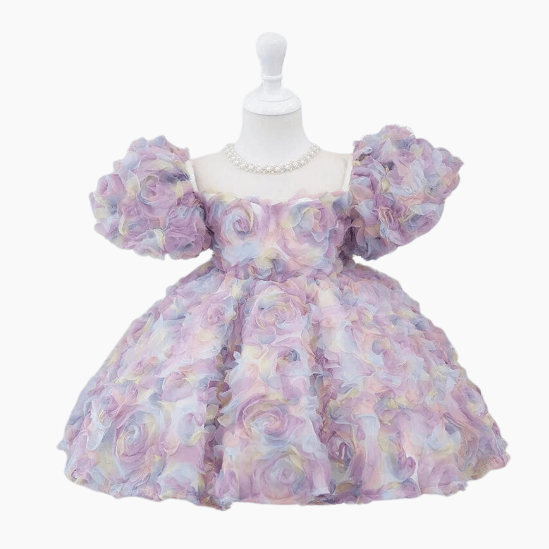 Girl&#39;s Clothing Girls Floral Puffy Princess Dress