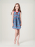 Girls Gingham Cherry Dress