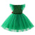 Girls Green Snowflake Cake Dress