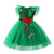 Girls Green Snowflake Cake Dress