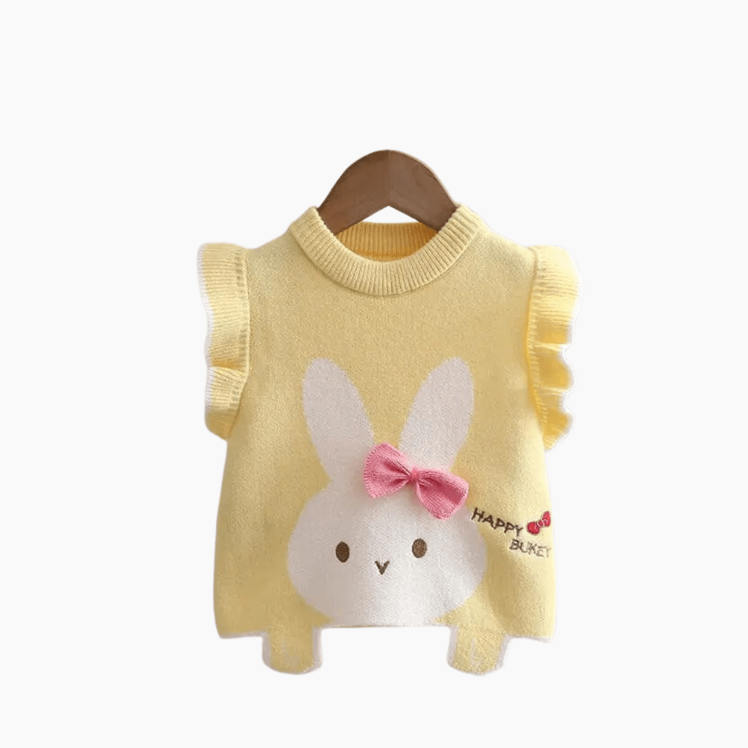 Girls Knitted Rabbit Vest