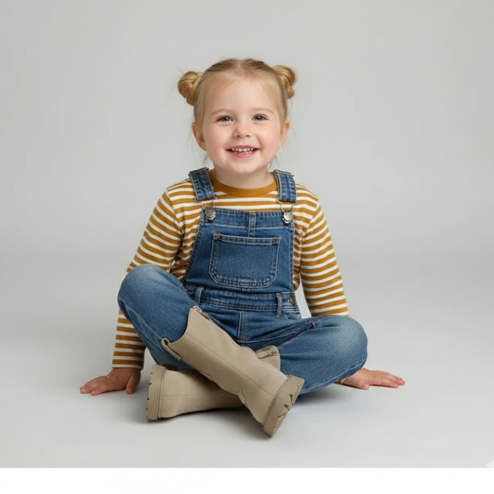 Girls' Leather Mid-Calf Boots