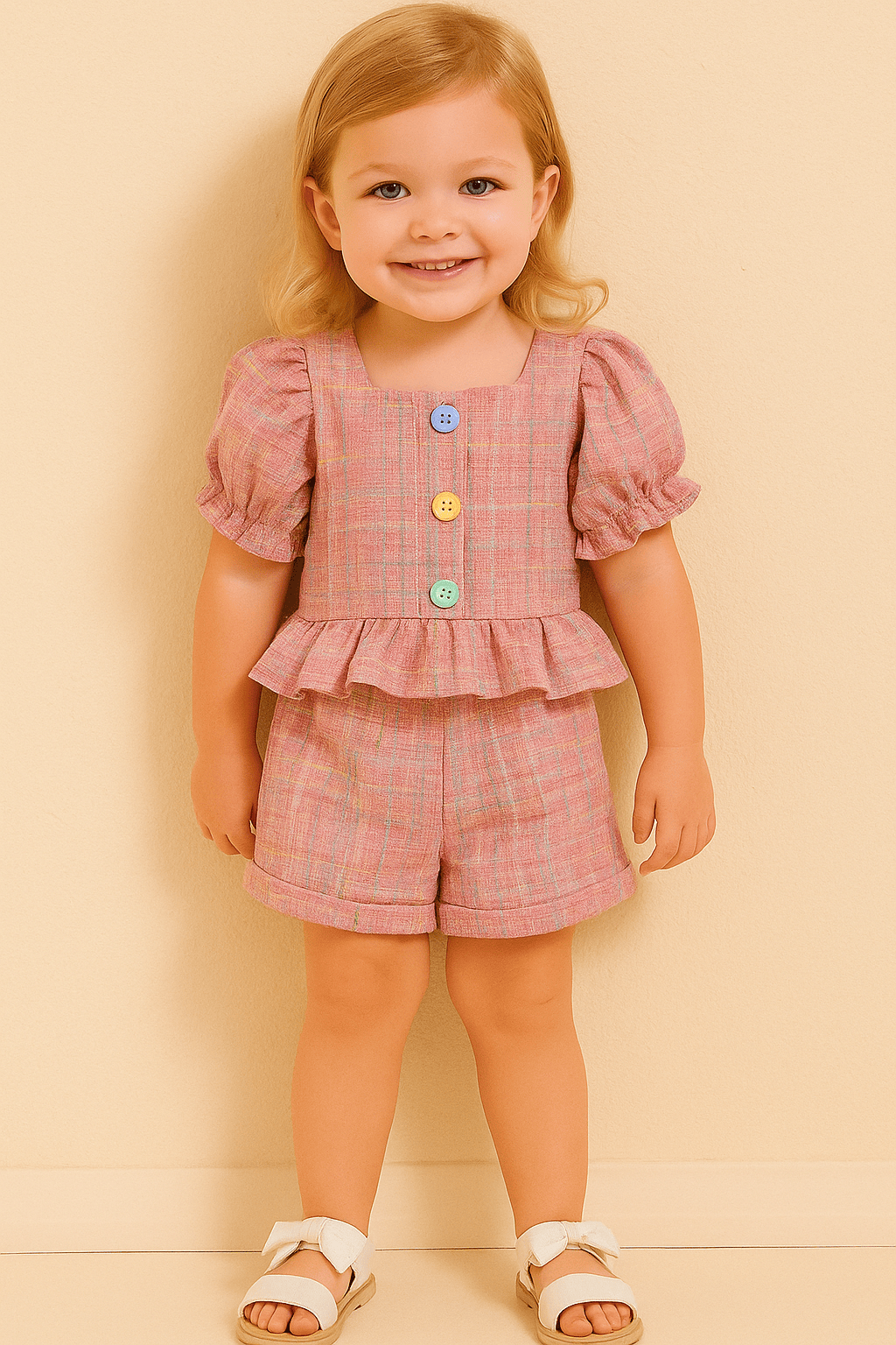 Girls Pastel Plaid Outfit