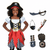 Girls Pirate Costume Set with Accessories