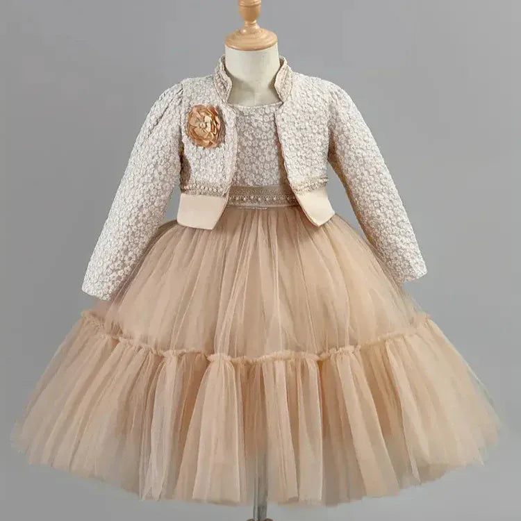 Girls’ Princess Dress and Coat Set