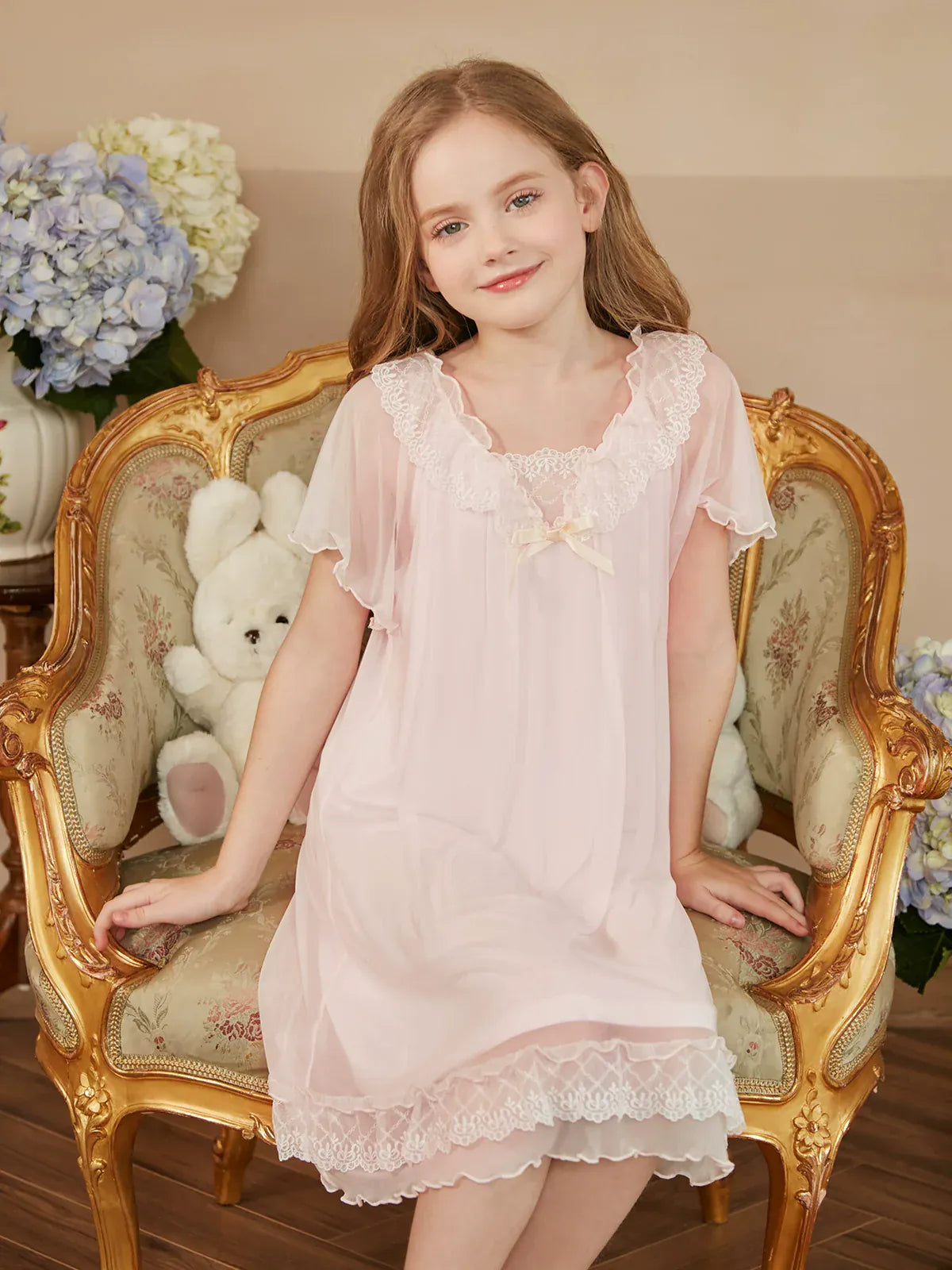 Girls' Princess Ice Silk Nightgown