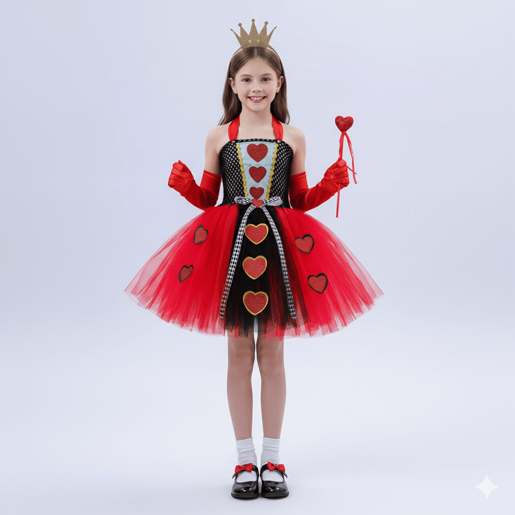 queen of hearts dress 1930s Queen Of Hearts Costume Halloween Dress main image 1
