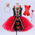 Red / 6-7T / Red Queen Girls Queen of Hearts Costume