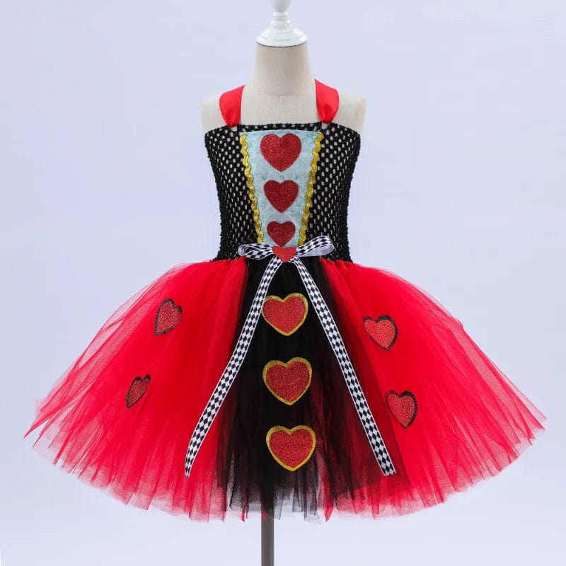 halloween red dress costume Girls Queen of Hearts Costume