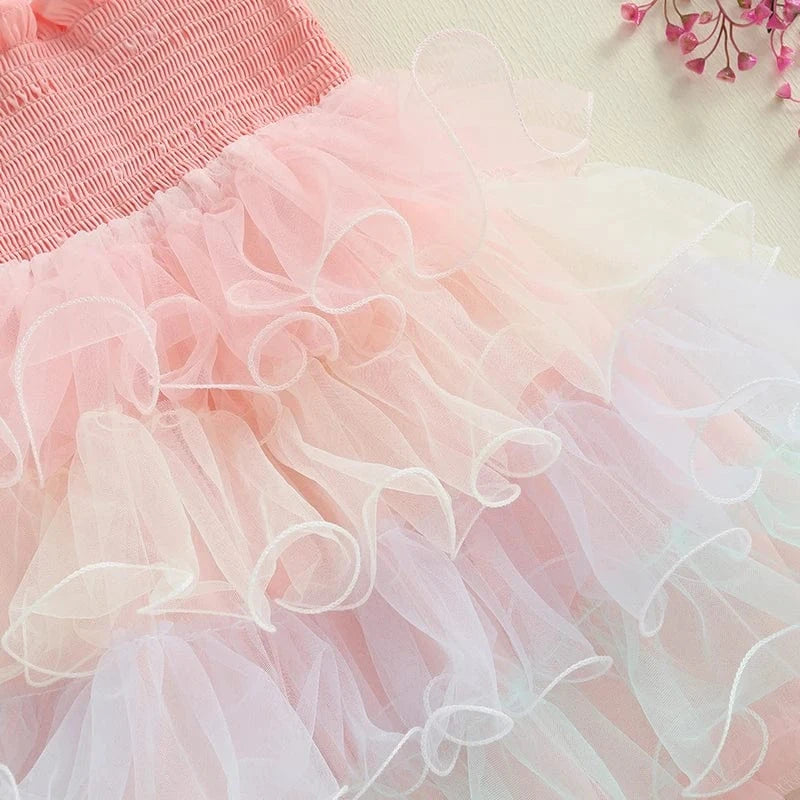 Girls Rainbow Tutu Dress