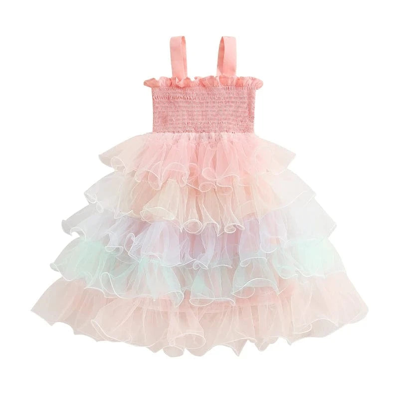 Girls Rainbow Tutu Dress