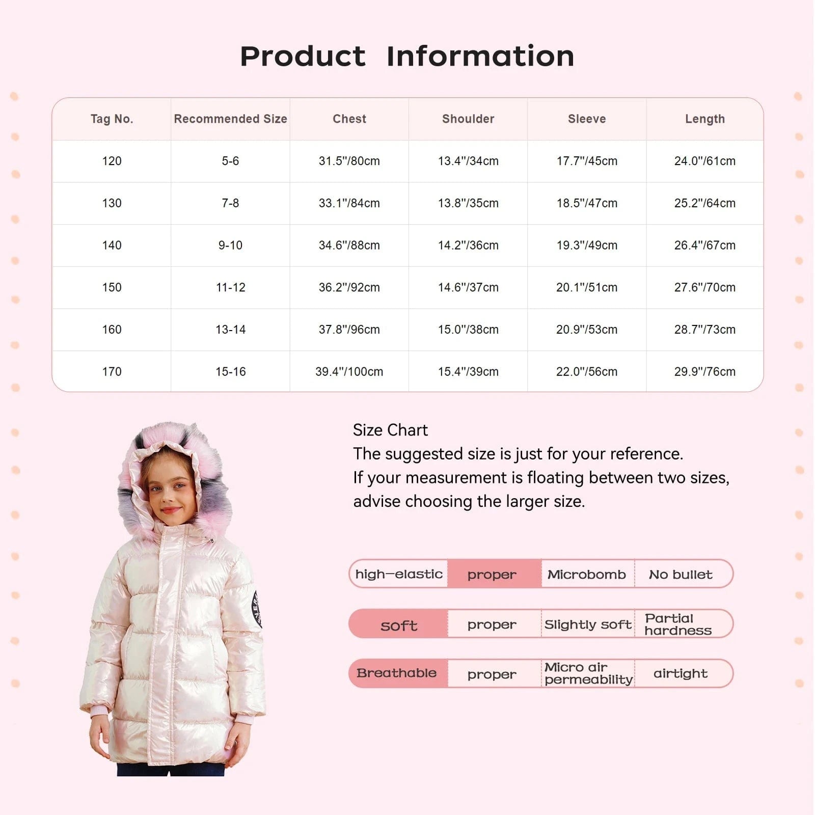 Girls Shiny Metallic Puffer Coat