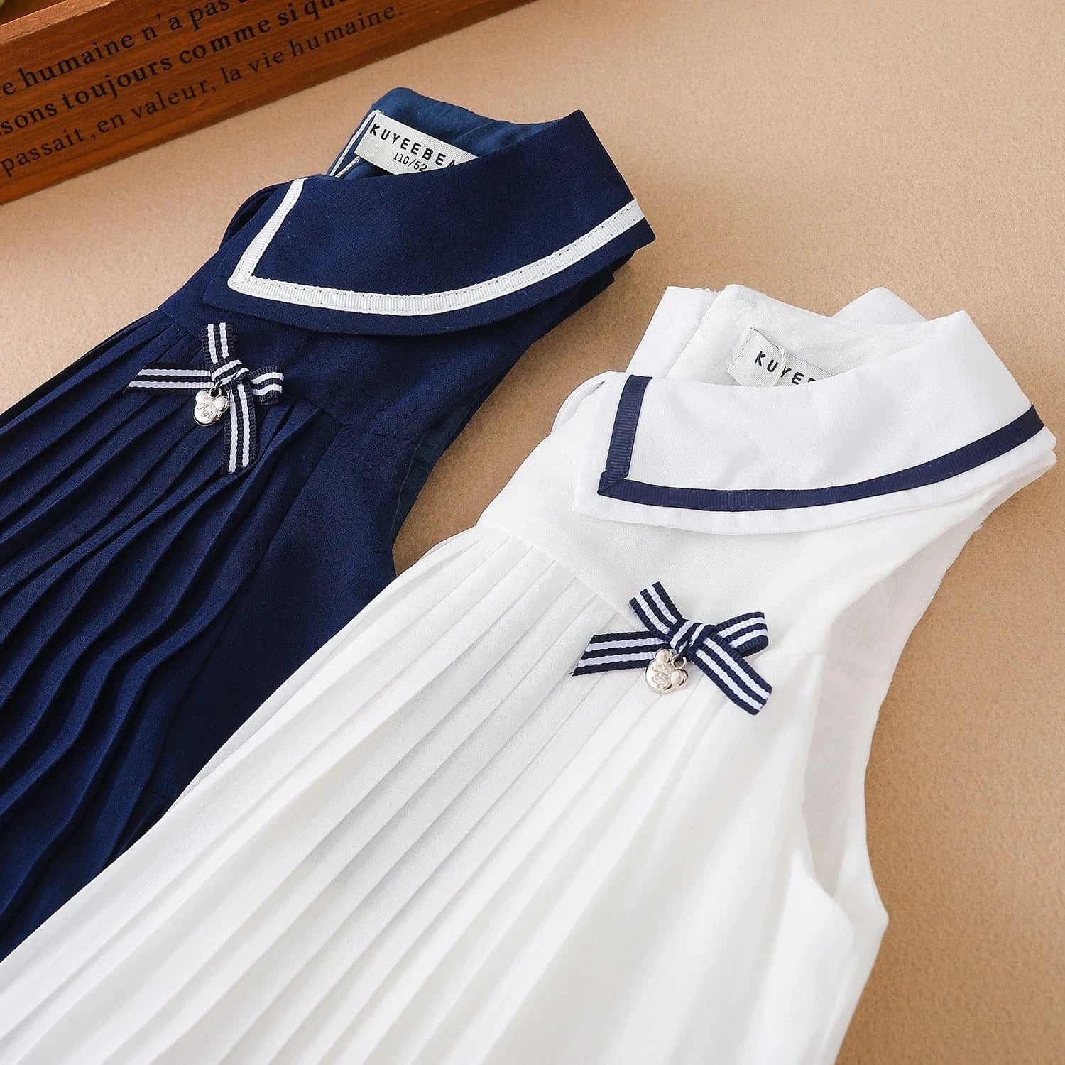 Girls' Sleeveless Summer Chiffon Pleated Dress