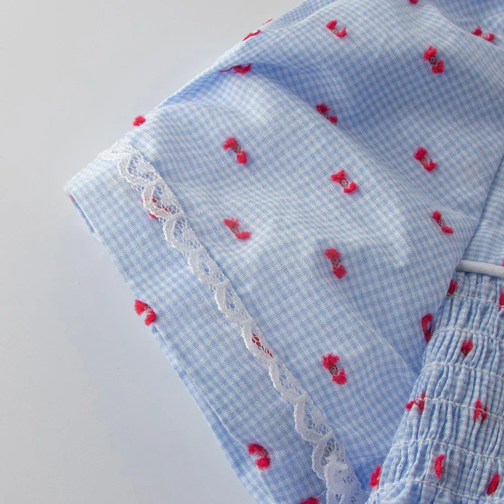 Girls' Smocked Dress with Peter Pan Collar