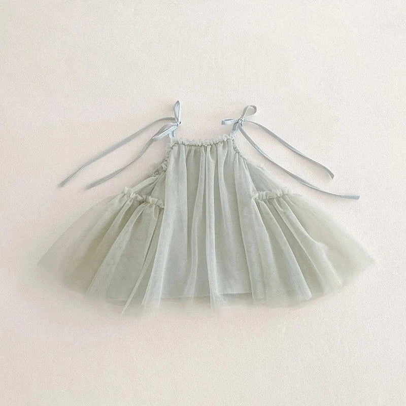 light green / 6-9M Girls Straps Princess Dress