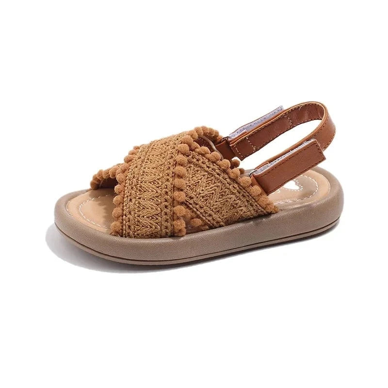 brown / 23 Girls Summer Ethnic Style Sandals