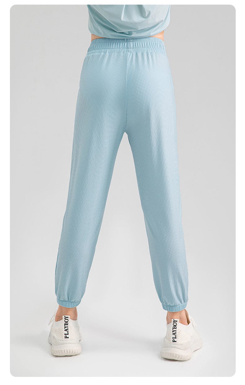 Light Blue / 120 Girls Summer Quick-Dry Jogger Pants
