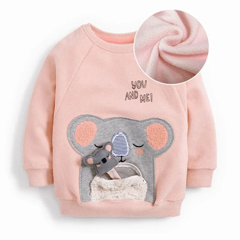 T51767 Fleece / 2T Girls Sweatshirts With Fleece