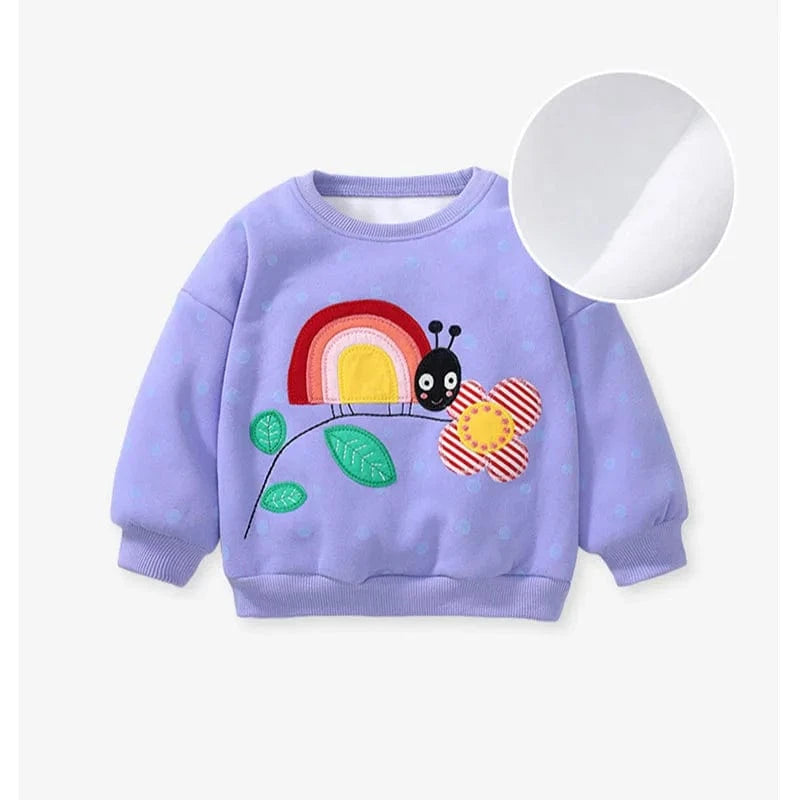 T22068 Fleece / 2T Girls Sweatshirts With Fleece