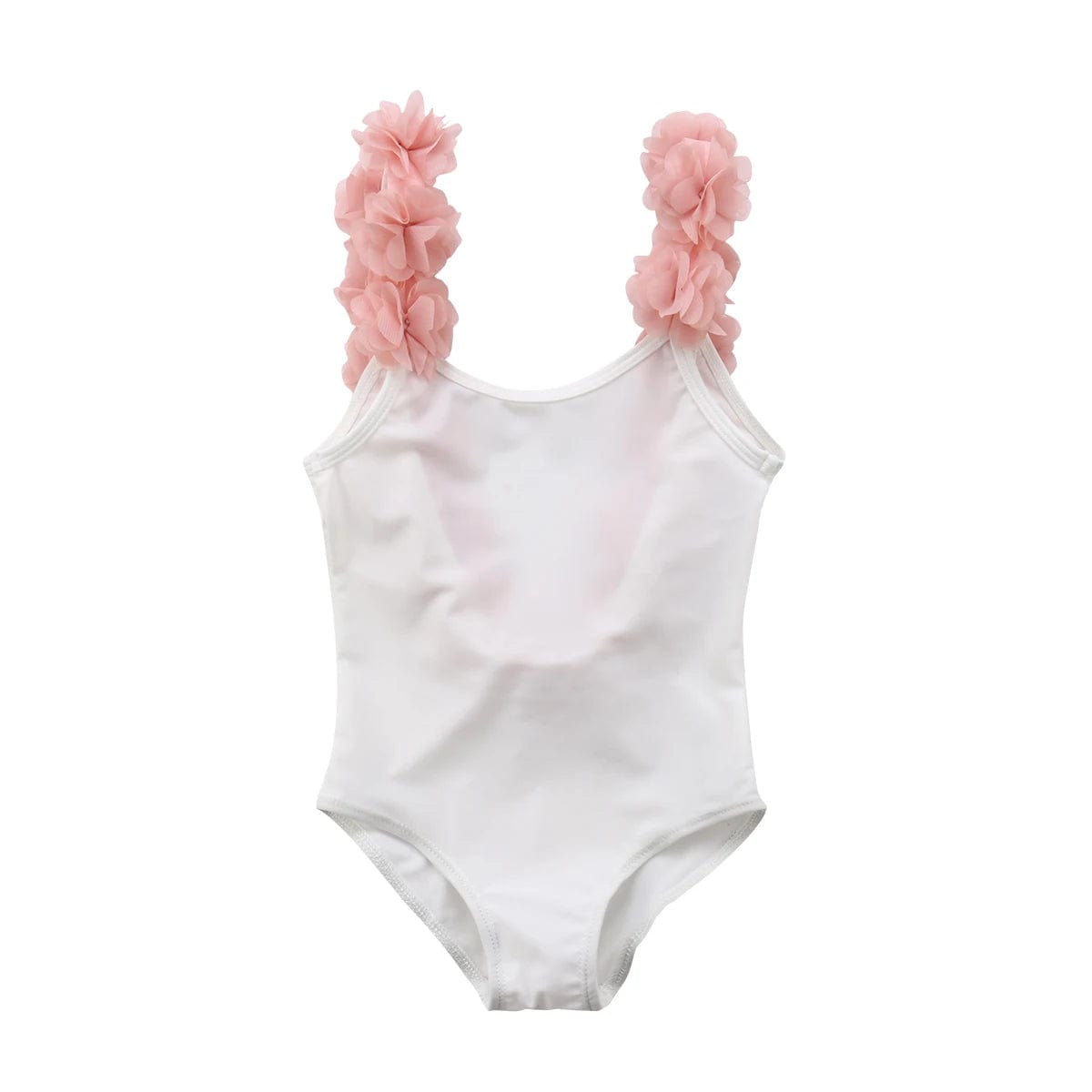 WHITE / 4-5Years Girls Swimsuit Floarl