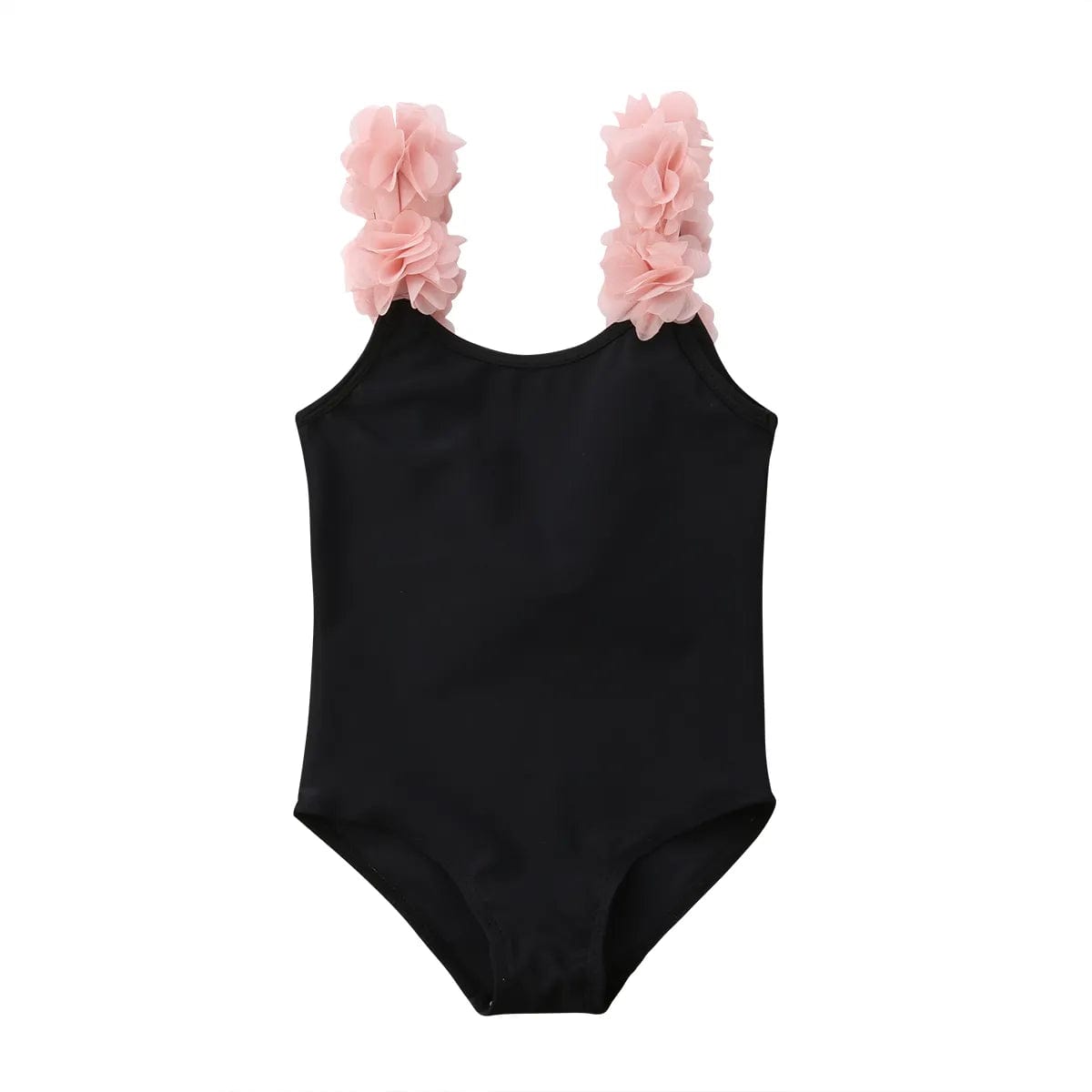 black / 4-5Years Girls Swimsuit Floarl