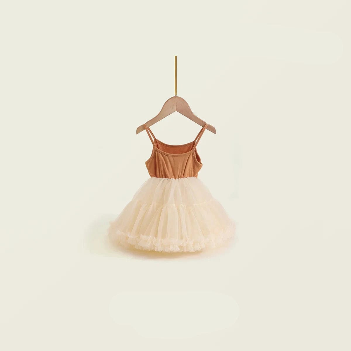 Mustard / 5-6T Girls Tulle Dress