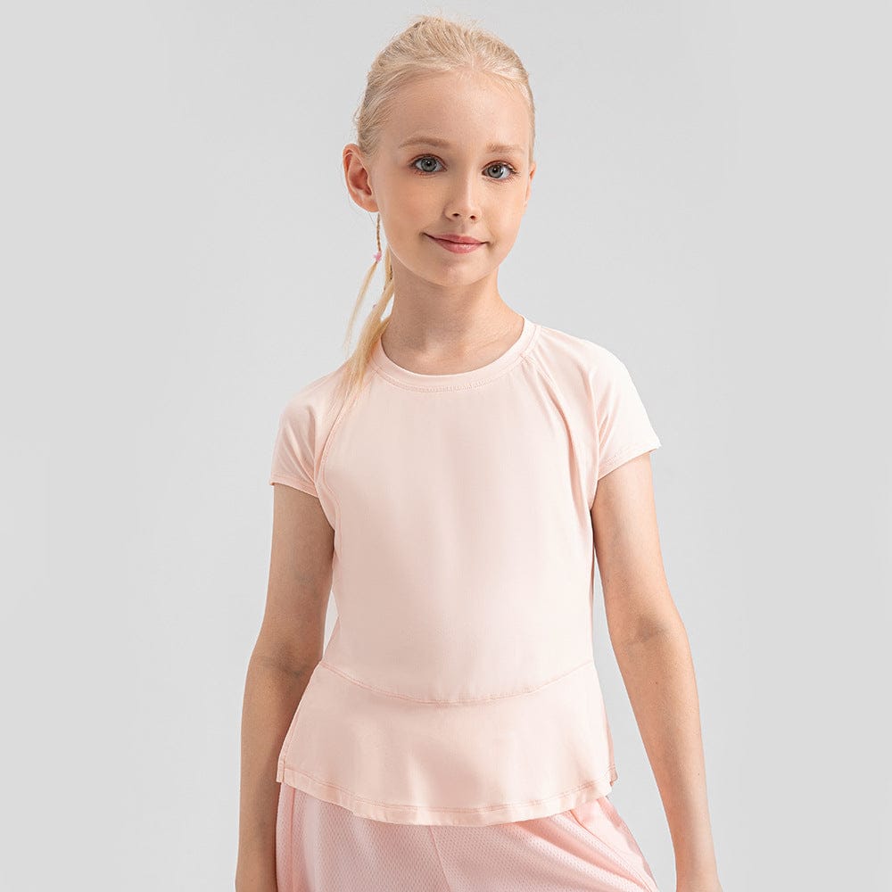 Peach Pink / 5-6T Girls' Ultra Light Breathable Sports Tee