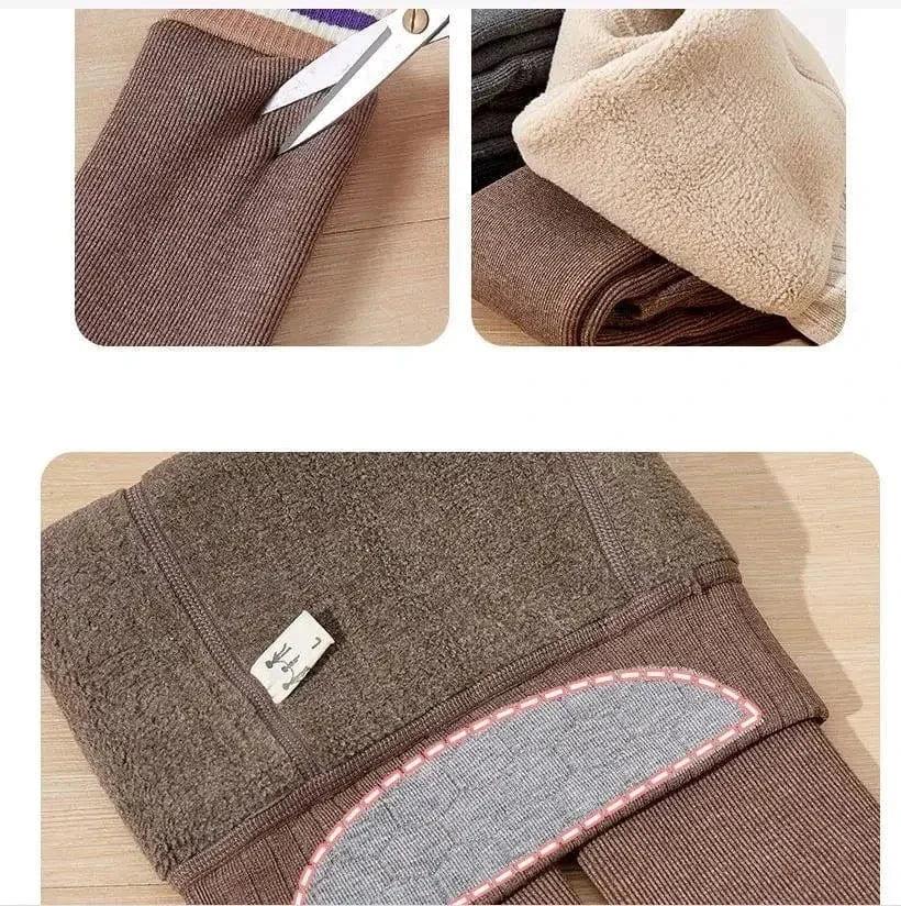 Girls’ Winter Warm Stripe Leggings