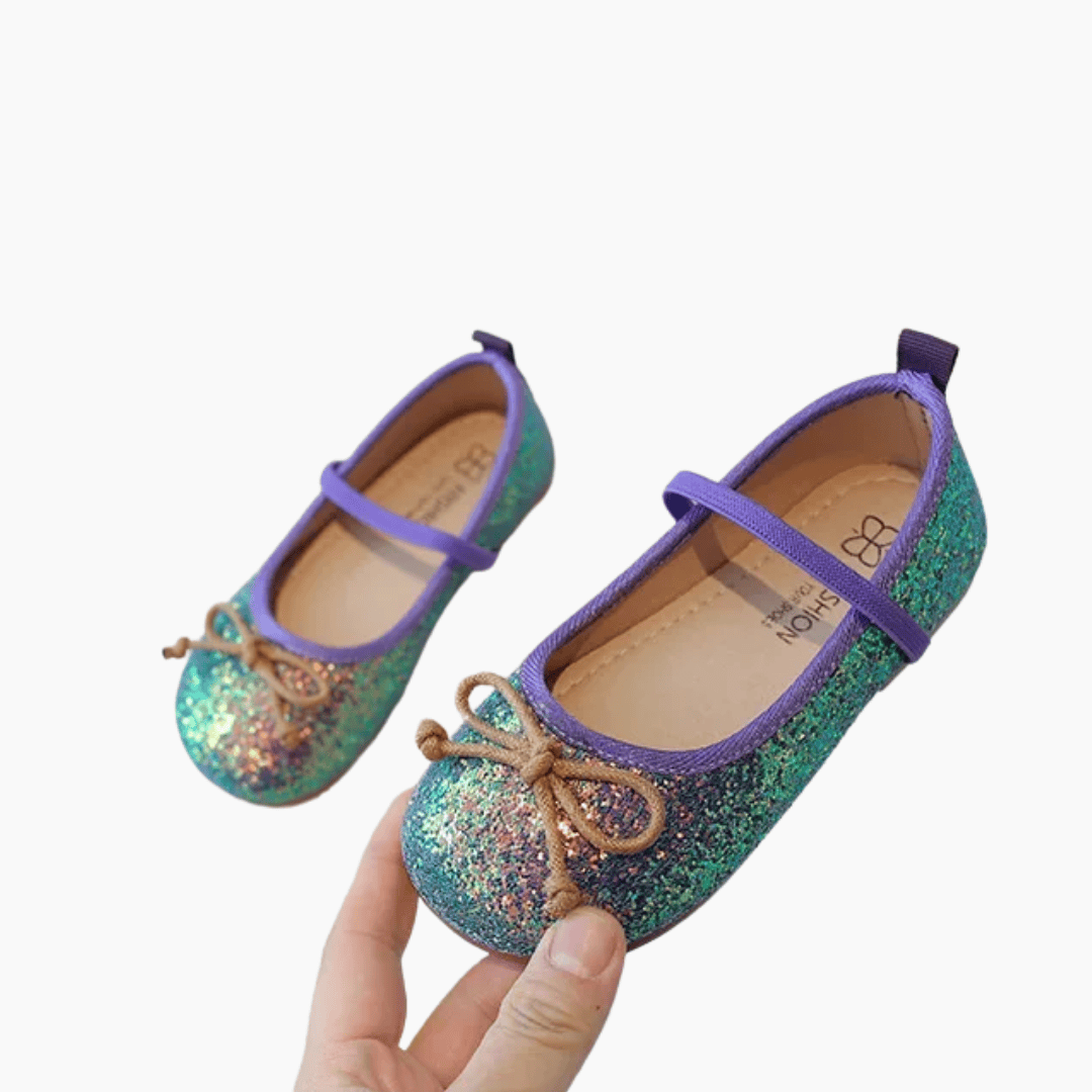 green emerald velvet dress Glitter Mermaid Princess Dress Shoes for Girls, Purple / 31