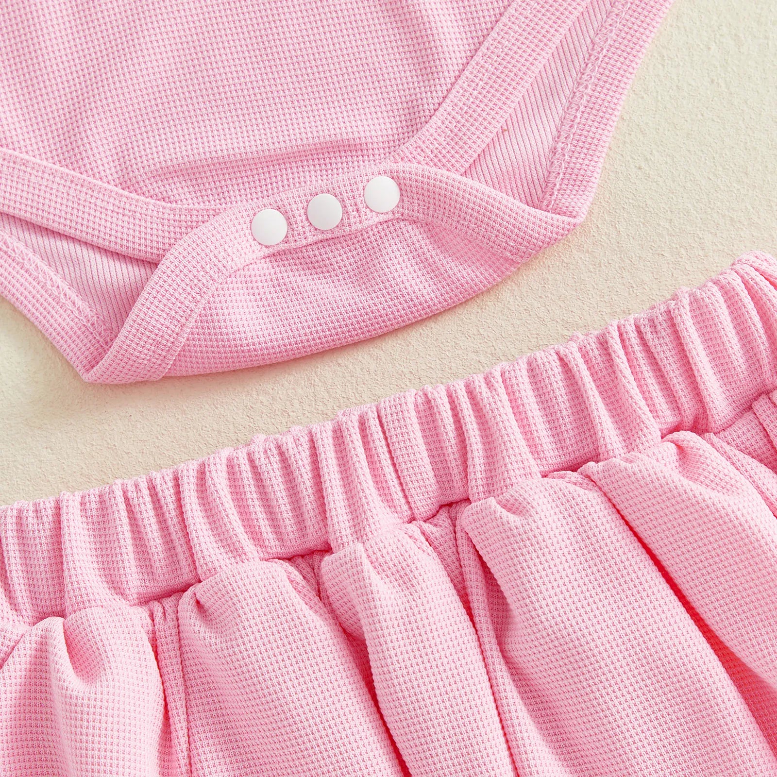 Golf Embroidery Romper & Ruffled Shorts Set