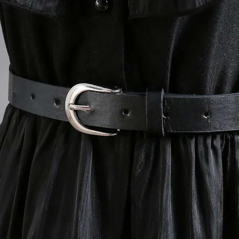 Gothic-Inspired Black Dress Costume for Girls