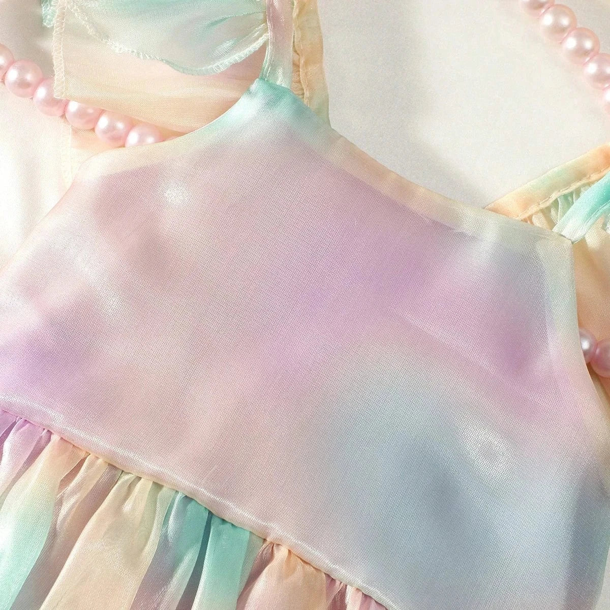 Gradient Pleated Skirt with Matching Headband