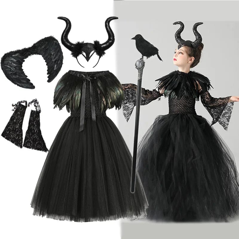 Maleficent Inspired Kids Costume Set Maleficent Inspired Kids Costume Set
