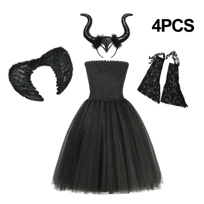 Maleficent Set3 / 8-9T Halloween Maleficent Costume