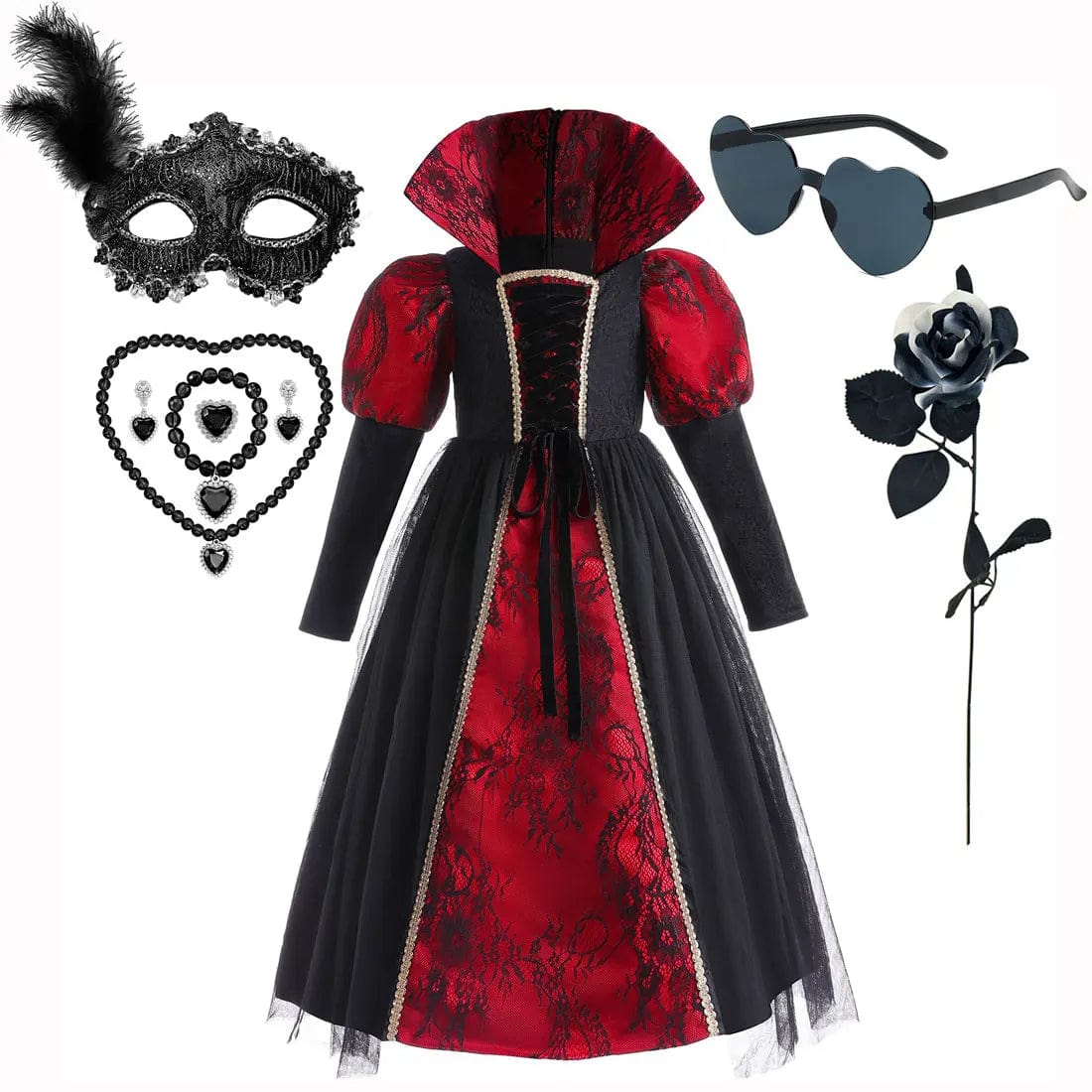 strapless open back dress Halloween Vampire Gothic Long Dress