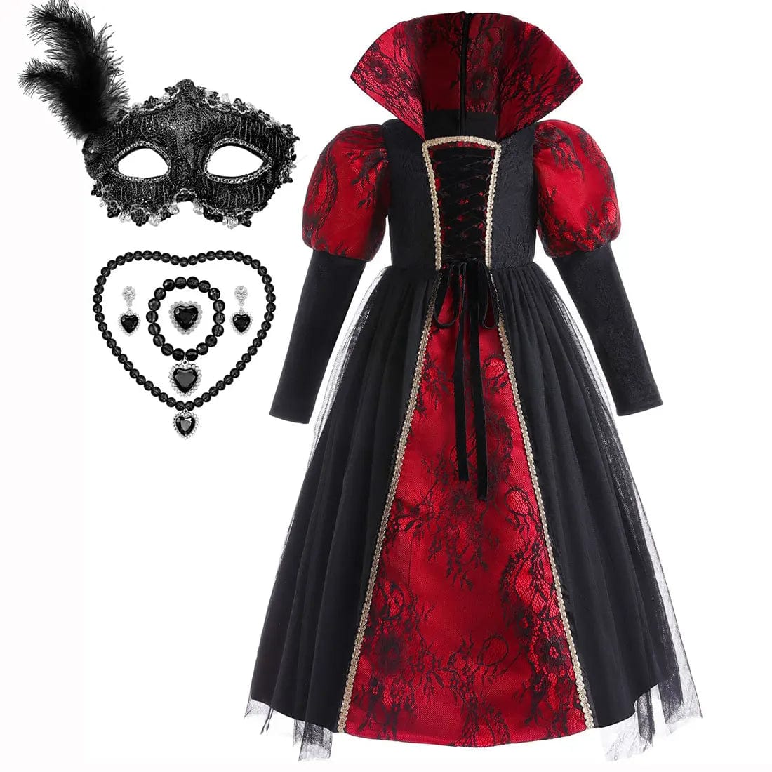 Vampire Suit 03 / 6-7T Halloween Vampire Gothic Long Dress