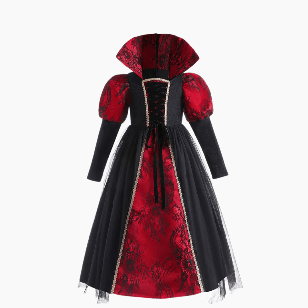 Halloween Vampire Gothic Long Dress, Vampire Dress / 5-6T