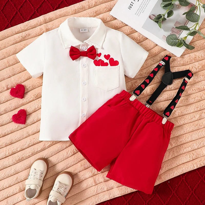 Heart Print Gentleman Outfit