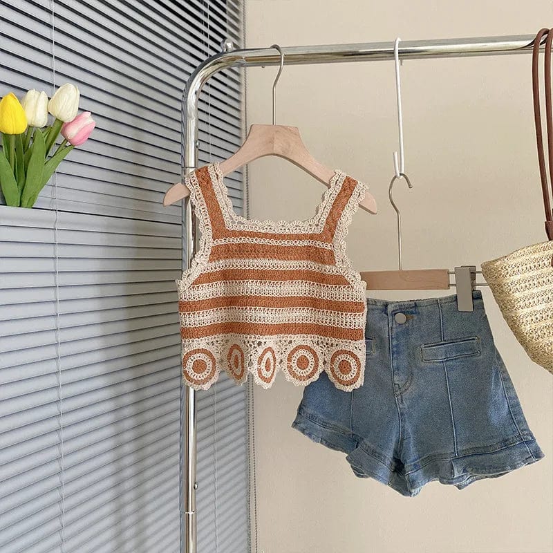 Hollow Crochet Knitting Shirt