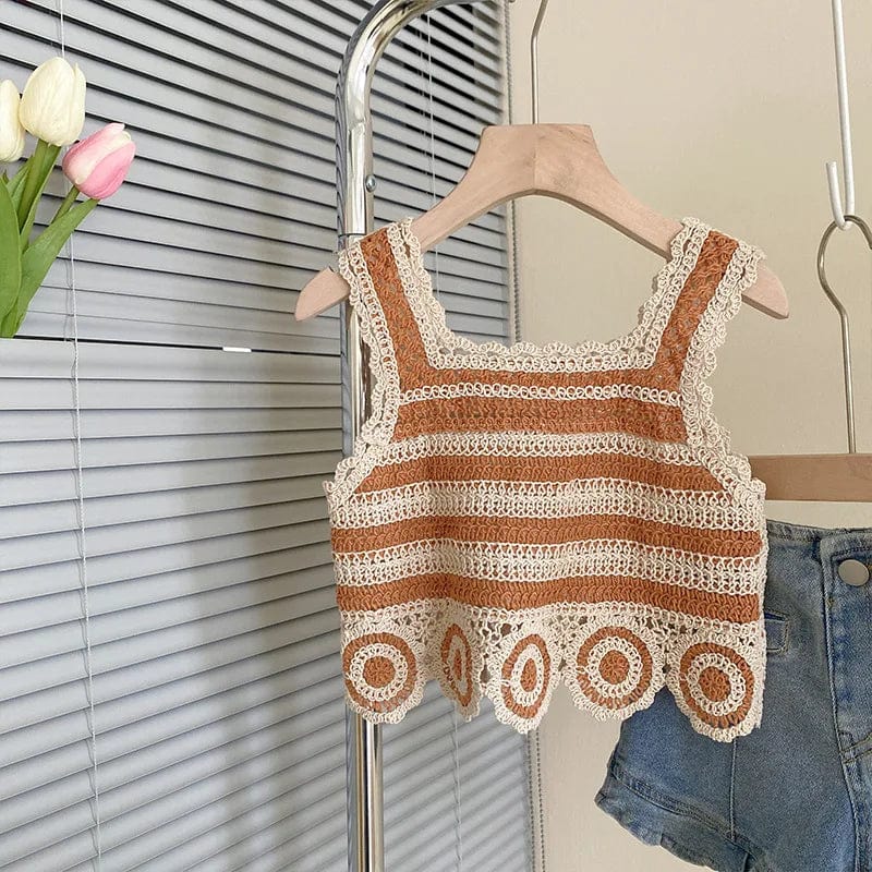 Hollow Crochet Knitting Shirt