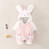 Pink / 6M Hooded Girls Rompers