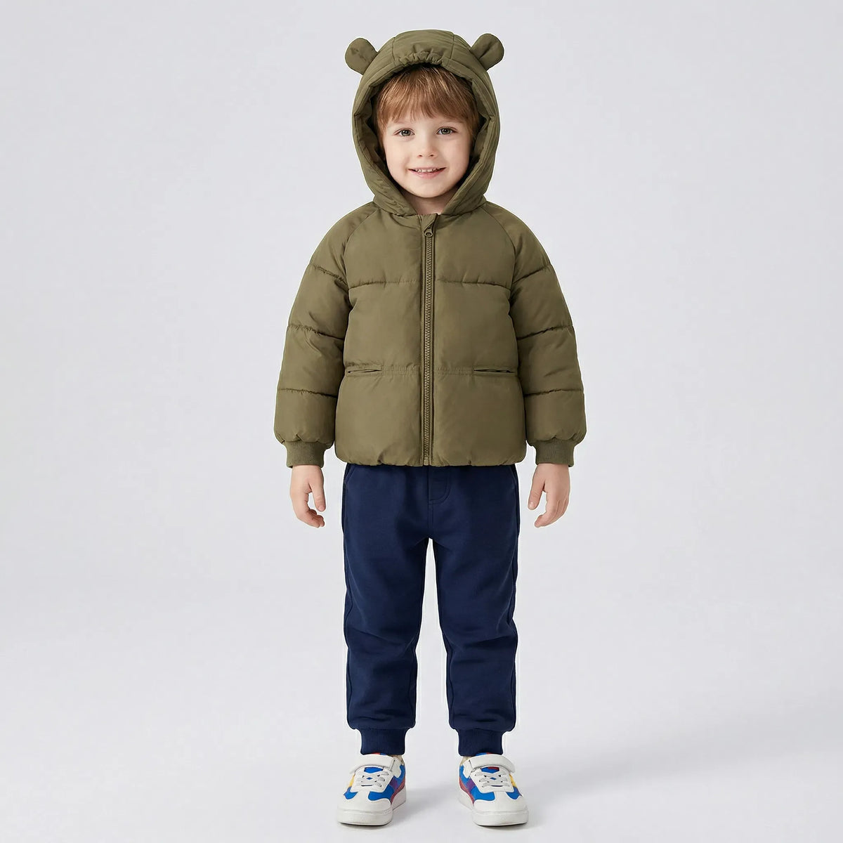 Hooded Puffer Cotton Coat for Kids