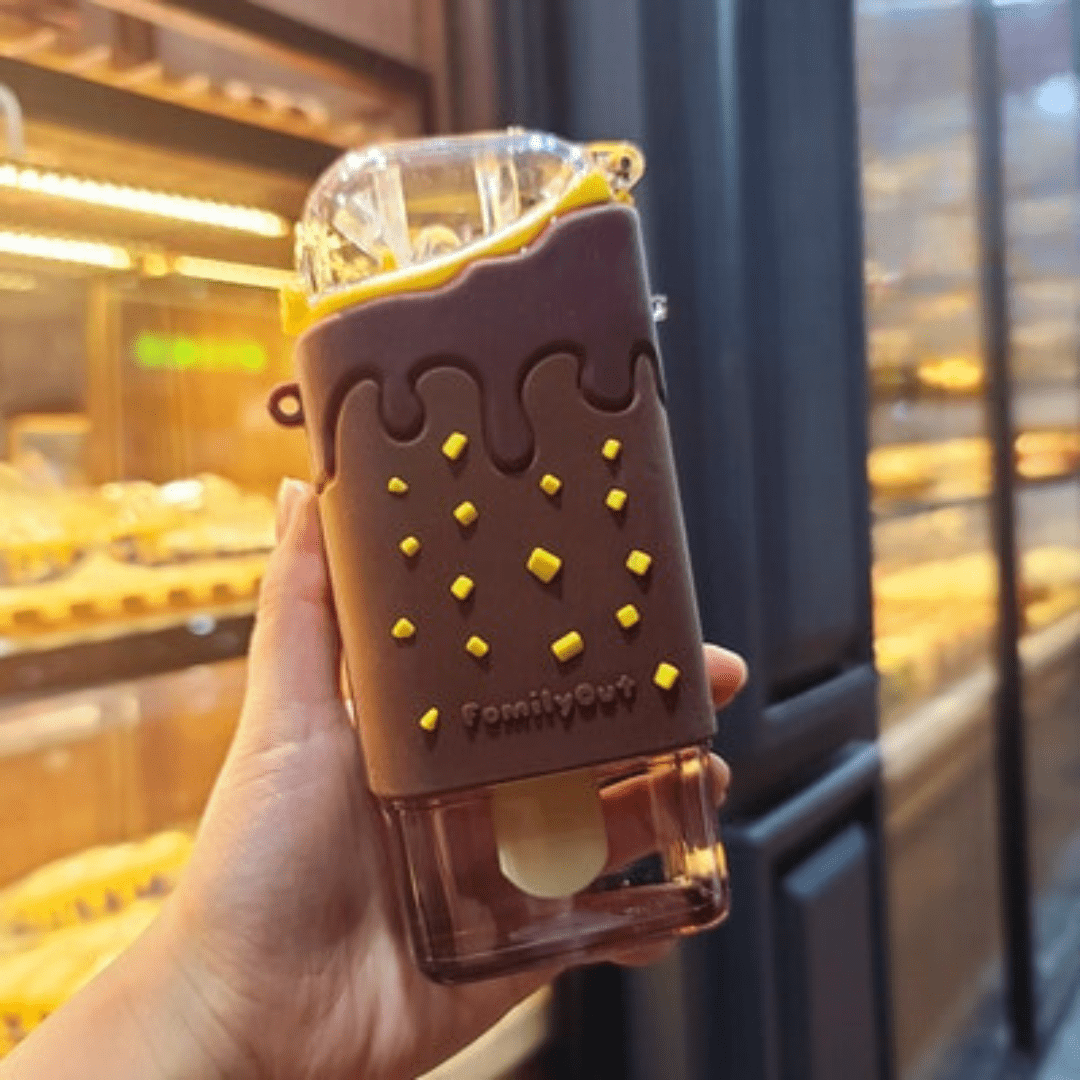 Accessories Ice Cream Water Bottle With Straw