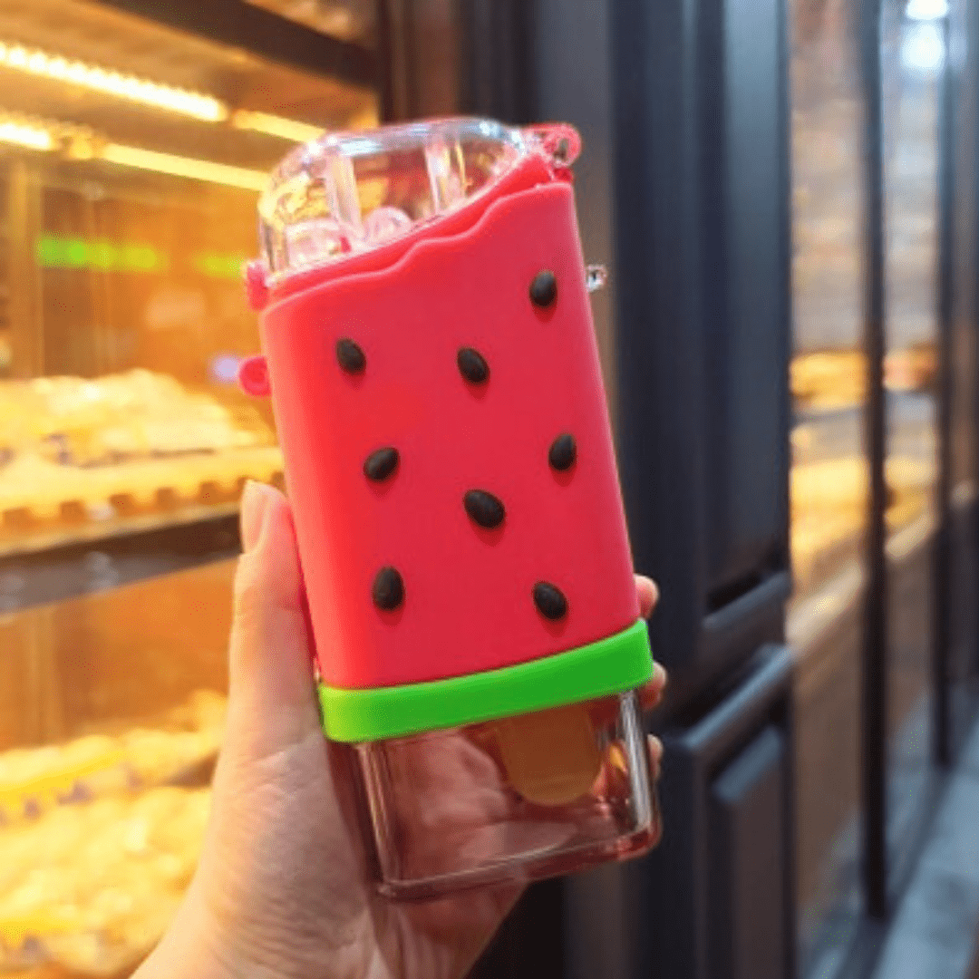 Accessories 301-400ml / watermelon 300ml Ice Cream Water Bottle With Straw