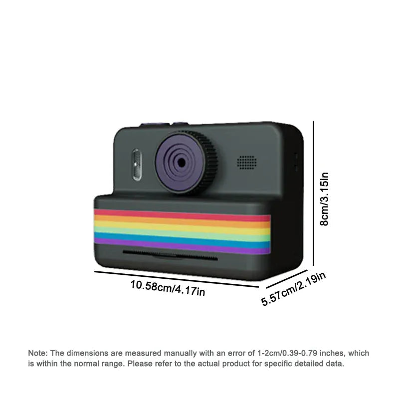 Instant Print Kids Camera with 2.8" Screen & Dual Lens