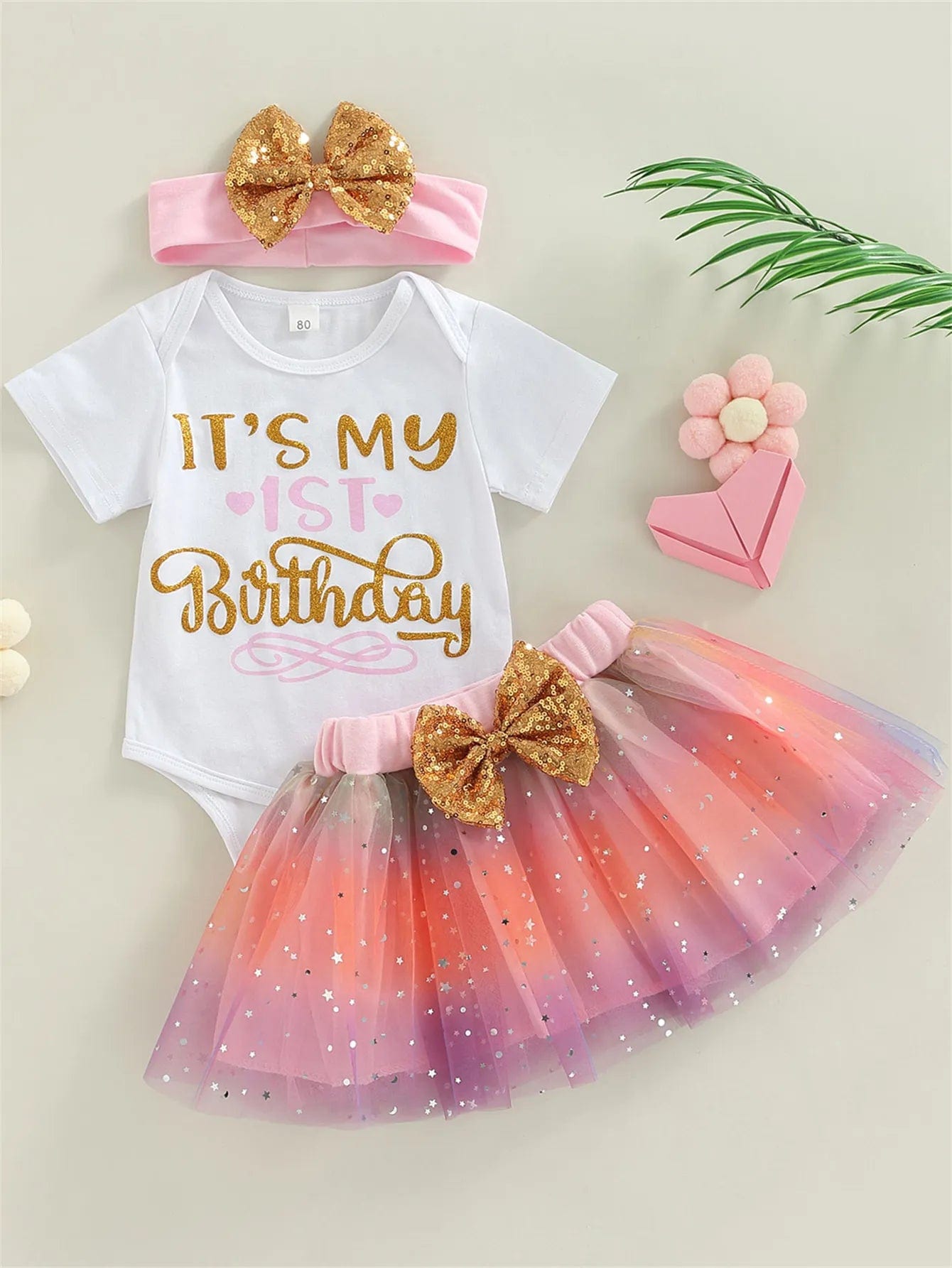 It's My 1st Birthday" Graphic Short Sleeve